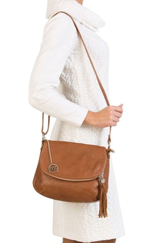 Sac bandoulière en cuir Bausan - Marron