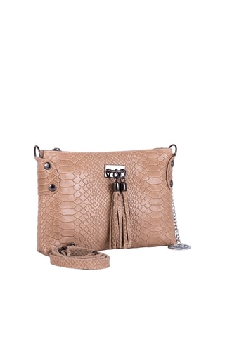 Sac bandoulière en cuir Navigli - Beige