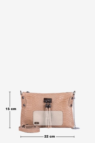 Sac bandoulière en cuir Navigli - Beige