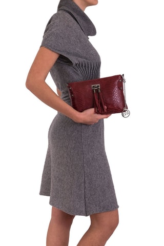 Sac bandoulière en cuir Navigli - Rouge