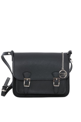 Sac bandoulière en cuir Ontani - Noir et argenté