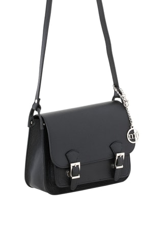 Sac bandoulière en cuir Ontani - Noir et argenté