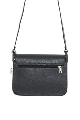 Sac bandoulière en cuir Ontani - Noir et argenté