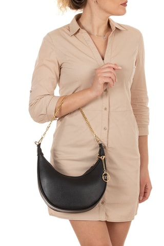 Sac porté épaule en cuir Zante - Noir