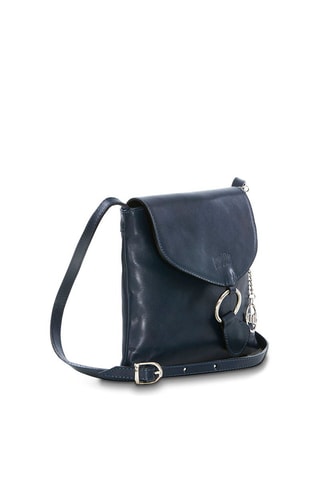 Sac bandoulière en cuir Ortica - Bleu