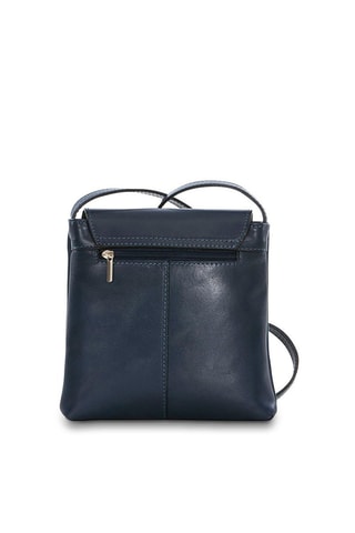 Sac bandoulière en cuir Ortica - Bleu