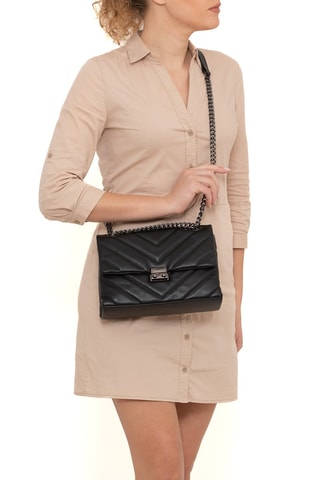 Sac bandoulière en cuir Saverio - Noir