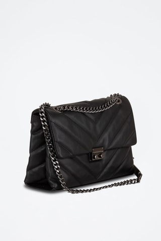 Sac bandoulière en cuir Saverio - Noir