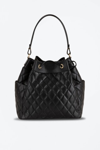 Sac seau en cuir Brusuglio - Noir et doré