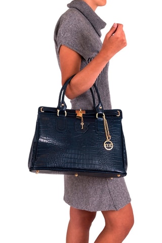 Sac à main en cuir Rezia - Bleu