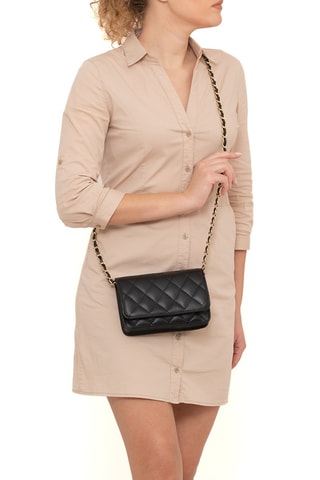 Sac bandoulière en cuir Ailanti - Noir