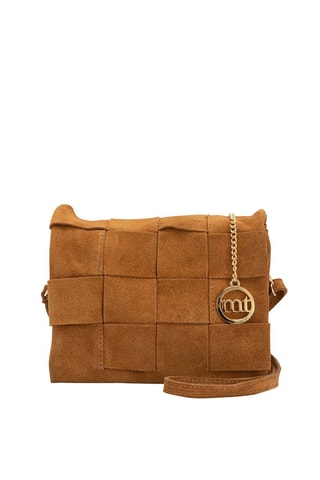 Sac bandoulière en cuir Empoli - Rouge et doré