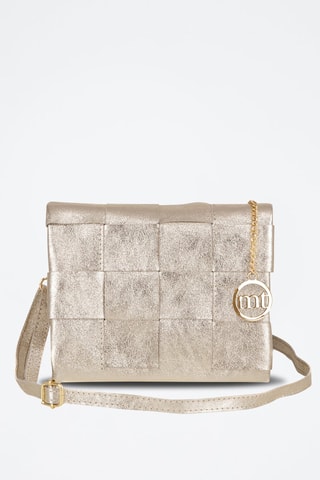 Sac bandoulière en cuir Empoli - Argenté