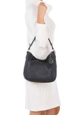 Sac porté épaule en cuir Molise - Bleu