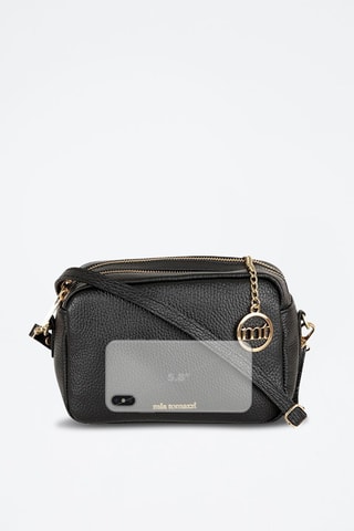 Sac bandoulière en cuir Astolfo - Noir