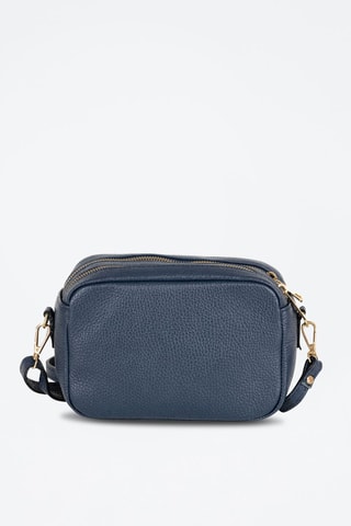 Sac bandoulière en cuir Astolfo - Bleu et doré