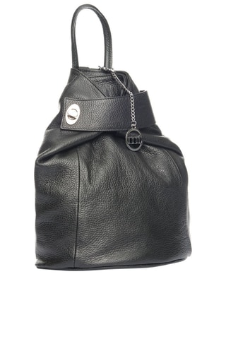 Sac à dos en cuir Sirietto - Noir