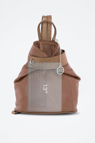 Sac à dos en cuir Sirietto - Marron