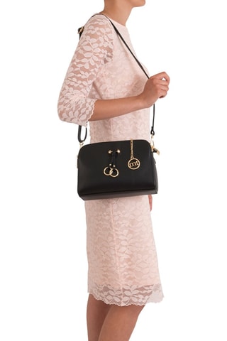 Sac bandoulière en cuir Certosa - Noir