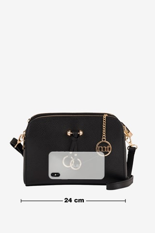 Sac bandoulière en cuir Certosa - Noir