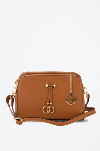 Sac bandoulière en cuir Certosa - Marron et doré