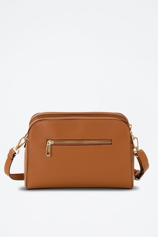 Sac bandoulière en cuir Certosa - Marron et doré