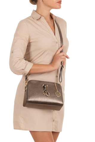 Sac bandoulière en cuir Certosa - Doré