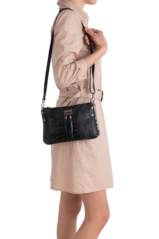 Sac bandoulière en cuir Abano - Noir