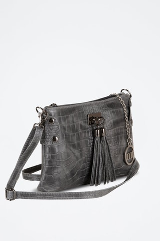 Sac bandoulière en cuir Abano - Gris