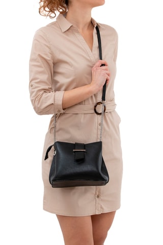 Sac bandoulière en cuir Frascati - Noir