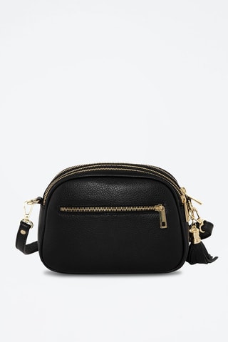 Sac bandoulière en cuir Gradisca - Noir et doré