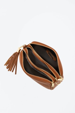 Sac bandoulière en cuir Gradisca - Marron et doré