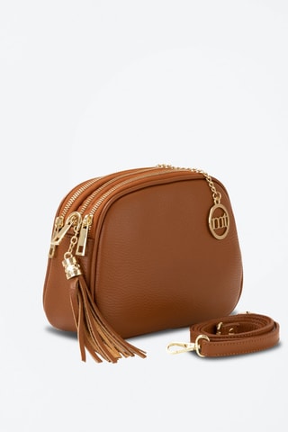 Sac bandoulière en cuir Gradisca - Marron et doré