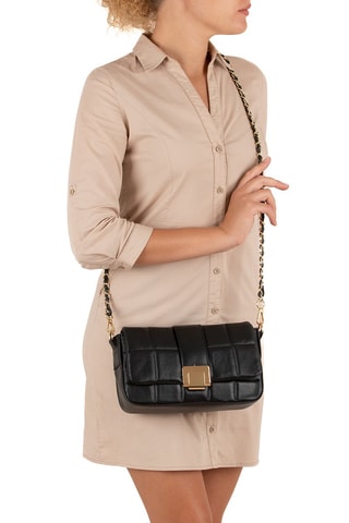 Sac bandoulière en cuir Ofanto - Noir