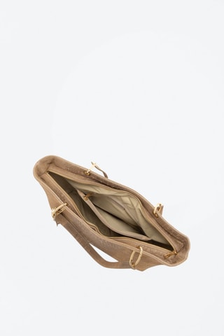 Shopping bag in pelle Cilento  - Beige