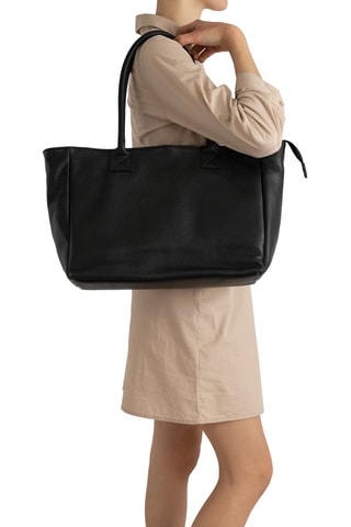 Cabas en cuir Zuara - Noir