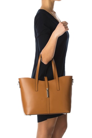 Shopping bag in pelle Parma - Marrone