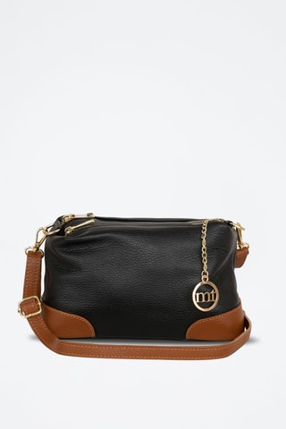 Sac bandoulière en cuir - Noir