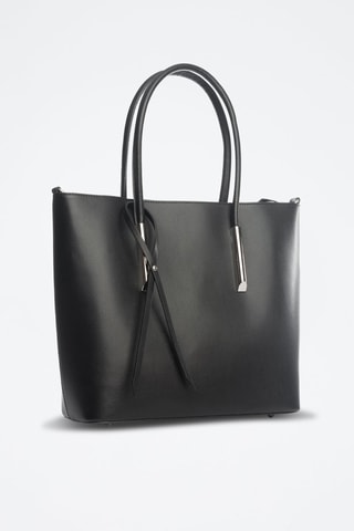 Cabas en cuir Mallero - Noir