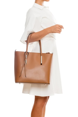 Cabas en cuir Mallero - Marron