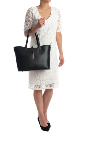 Cabas en cuir Montecarlo - Noir