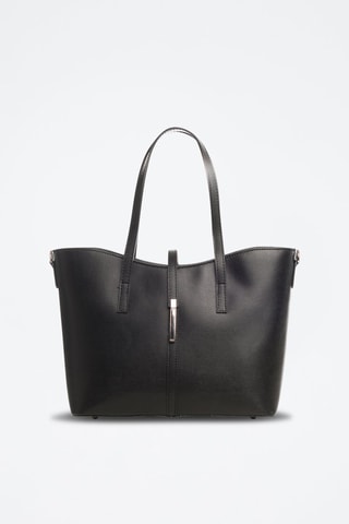 Cabas en cuir Montecarlo - Noir