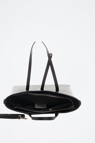 Cabas en cuir Montecarlo - Noir