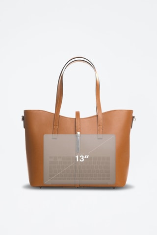 Cabas en cuir Montecarlo - Marron