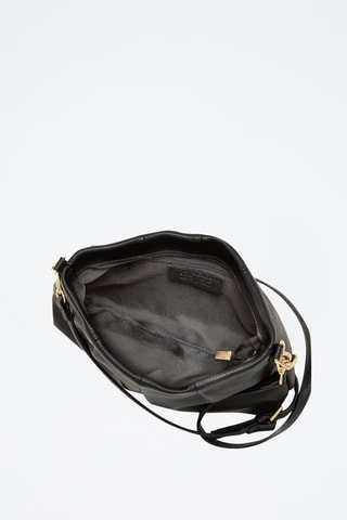 Sac bandoulière en cuir  - Noir