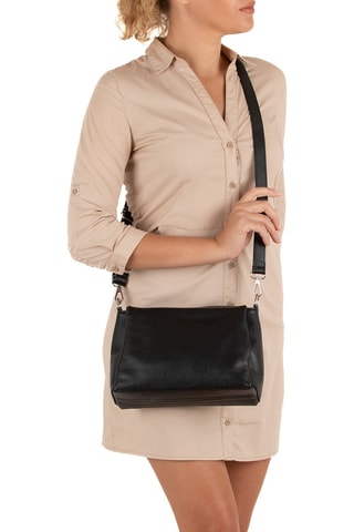 Sac bandoulière en cuir Melfi - Noir