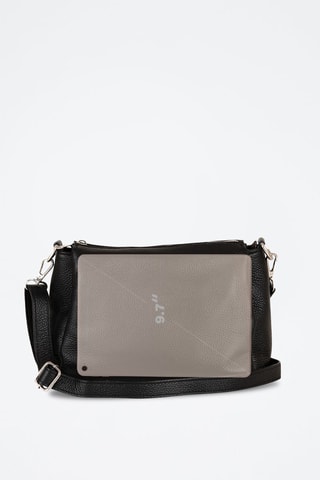 Sac bandoulière en cuir Melfi - Noir