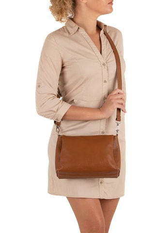 Sac bandoulière en cuir Melfi - Marron