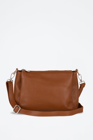 Sac bandoulière en cuir Melfi - Marron