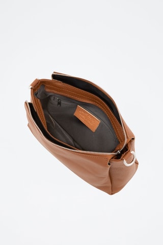 Sac bandoulière en cuir Melfi - Marron